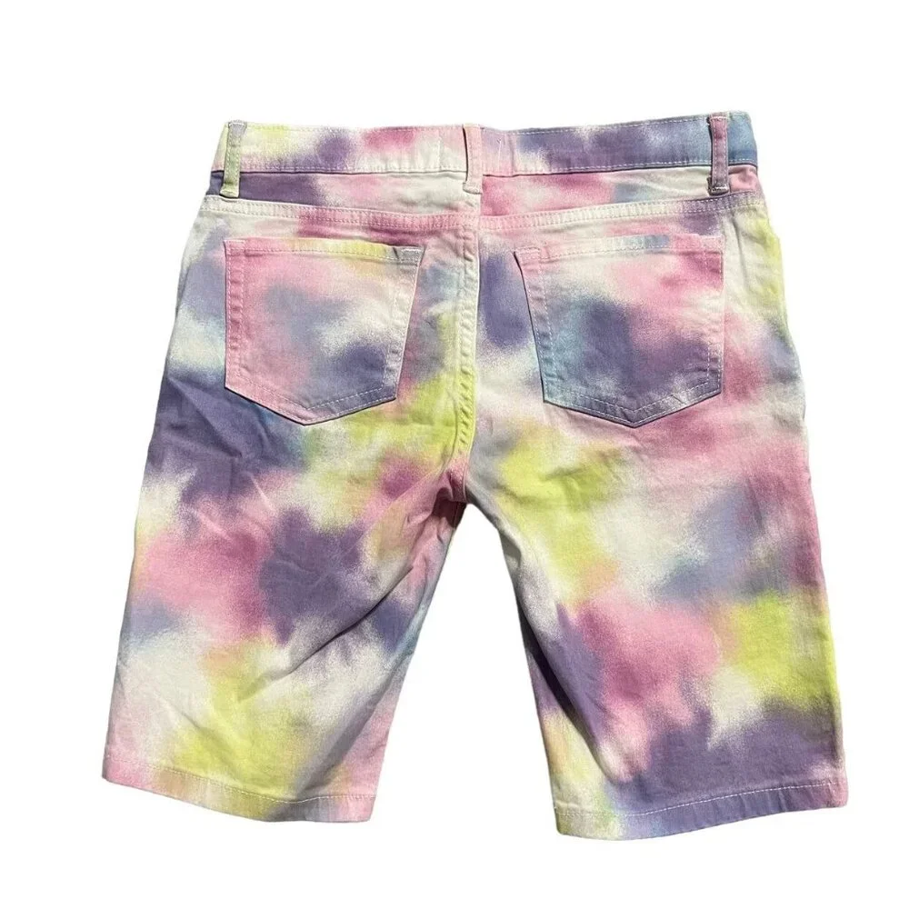 NEW Children's Place 10 Plus Tie Dye Denim Bermuda Shorts